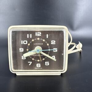 Luminous General Electric Alarm Clock Model #7370-1A Made in USA Tested Works